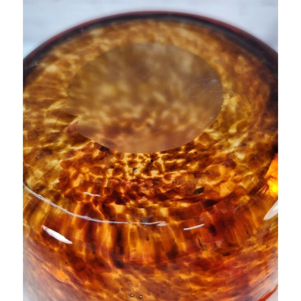 Stunning Large Hand Blown Glass Vase Art 11.25